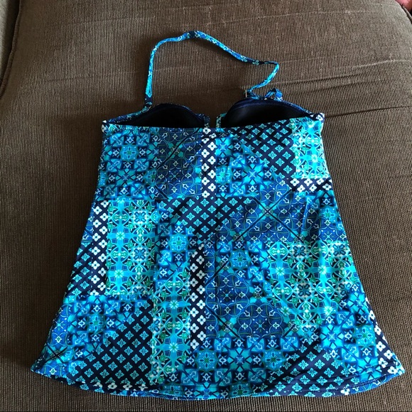 Lands’ End Bandeau tankini top - Picture 6 of 8